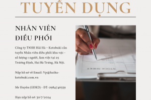 TUYỂN DỤNG NHÂN VIÊN ĐIỀU PHỐI KHU VỰC