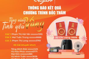 THÔNG BÁO KẾT QUẢ CHƯƠNG TRÌNH BỐC THĂM “TẶNG NÀNG TÌNH YÊU VÀNG”
