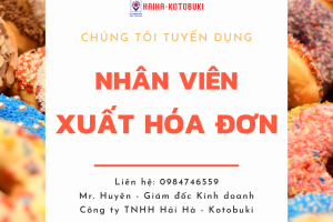 TUYỂN DỤNG NHÂN VIÊN XUẤT HÓA ĐƠN